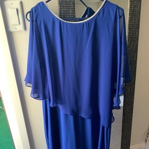 Royal blue dress with crystal details